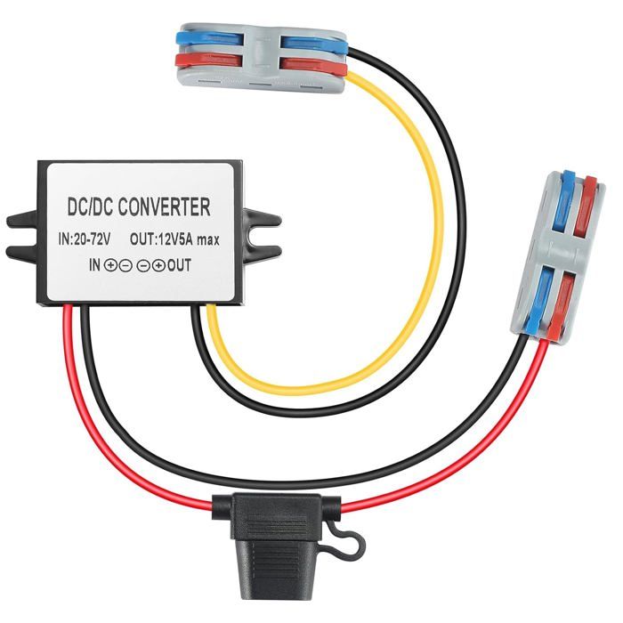 Régulateur De Tension DC-DC Étanche 8-20V Vers 12V 5A - Pour Auto, Solaire, Industrie