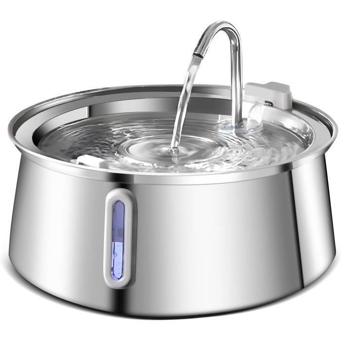 Meilleurs prix pour Fontaine eau pour chat fontaine automatique pour animaux de compagnie en acier inoxydable de 4 L avec fentre de nive FONTAINE A EAU