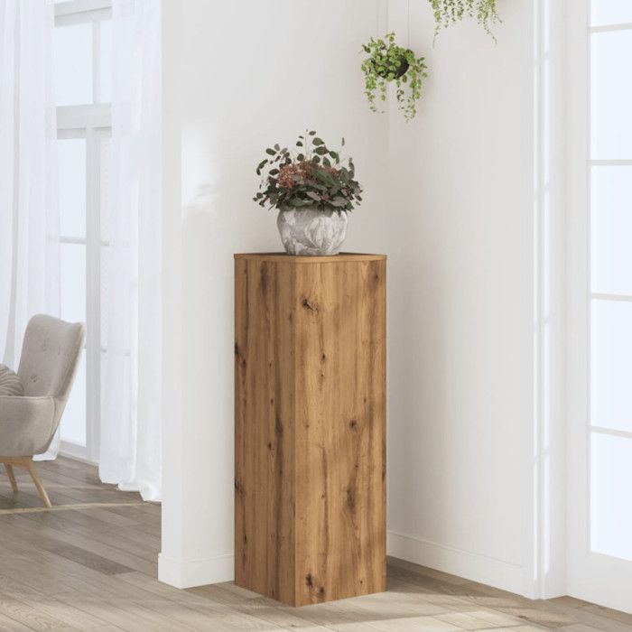 Support pour plantes 33x33x100 cm bois d ingénierie