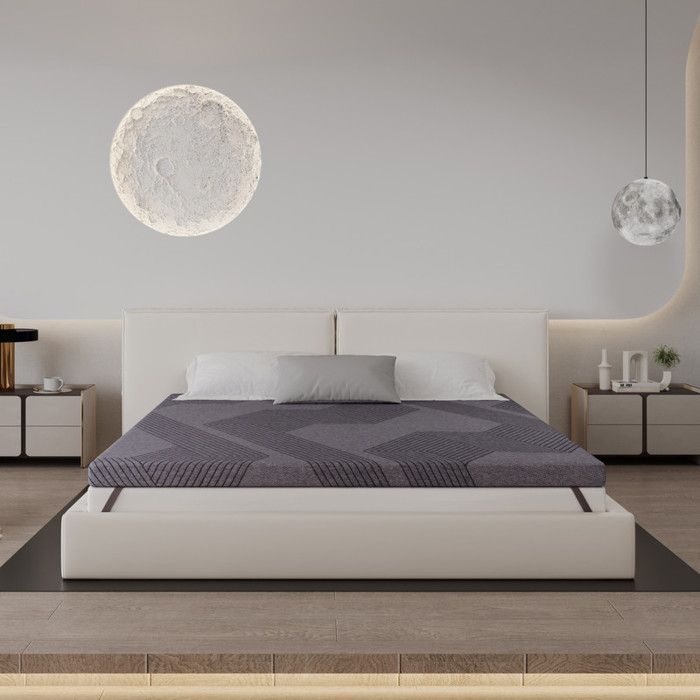 Matelas 160x200 cm - CHICASA - Mémoire de forme - 8 cm - Déhoussable Respirant Double Antidérapant