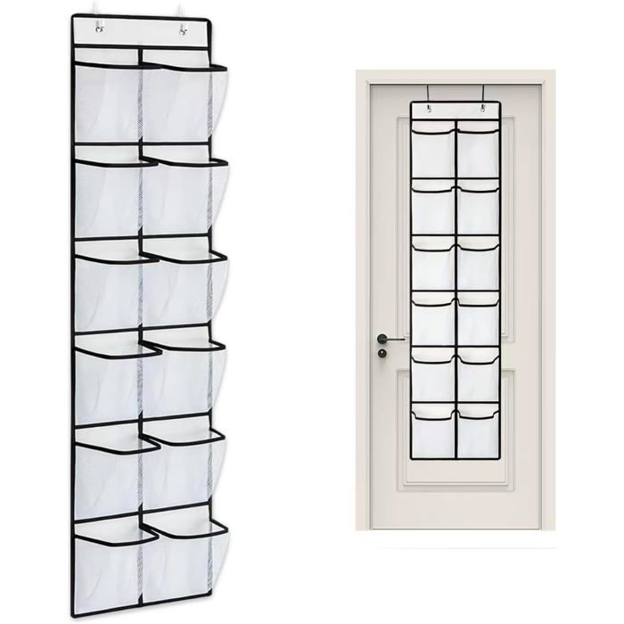 Rangement des Chaussures À Suspendre Derrière De Porte Range Chaussures Suspendu 12 Poches Rangement Chaussure Porte Organiseur