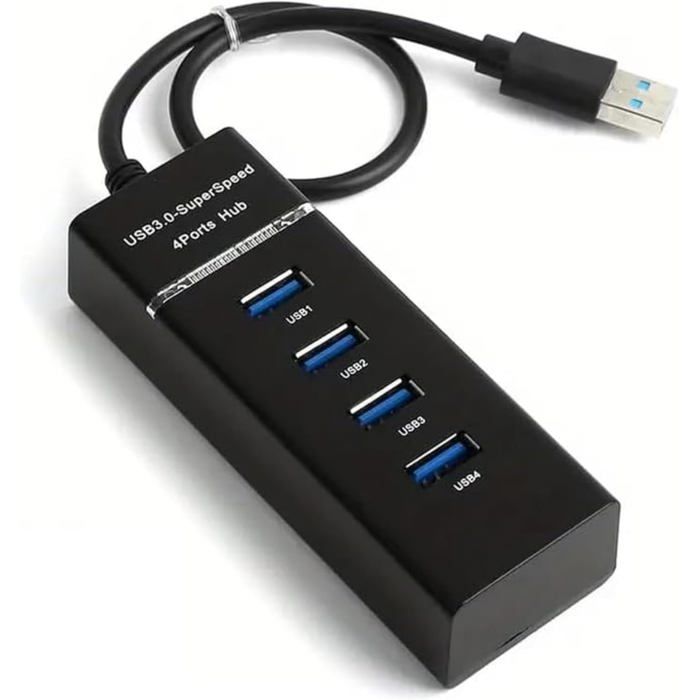 Hub USB 3.0 à 7 Ports - Vitesse 5 Gbps, Câble 1 M - Compatible Windows, Mac, Linux - Pour Disques Durs, Imprimantes, Etc.