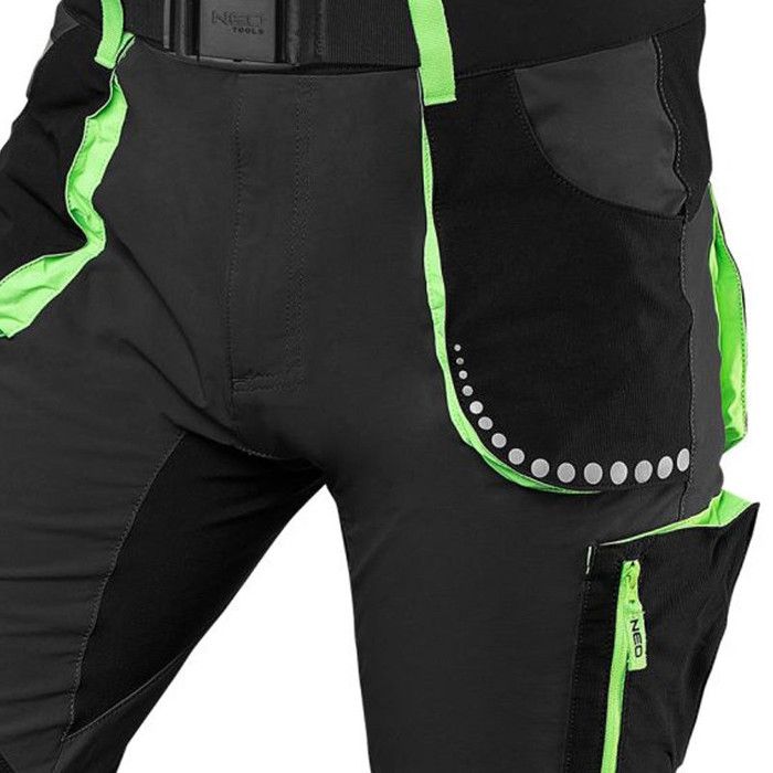 Pantalon de travail noir NEOTOOLS - PREMIUM - 4 way stretch - 81-290/Taille:L