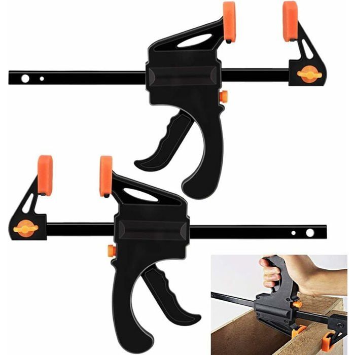 2 Pcs Serre Joint Serre-joint Une Main 6 Pouces Serre