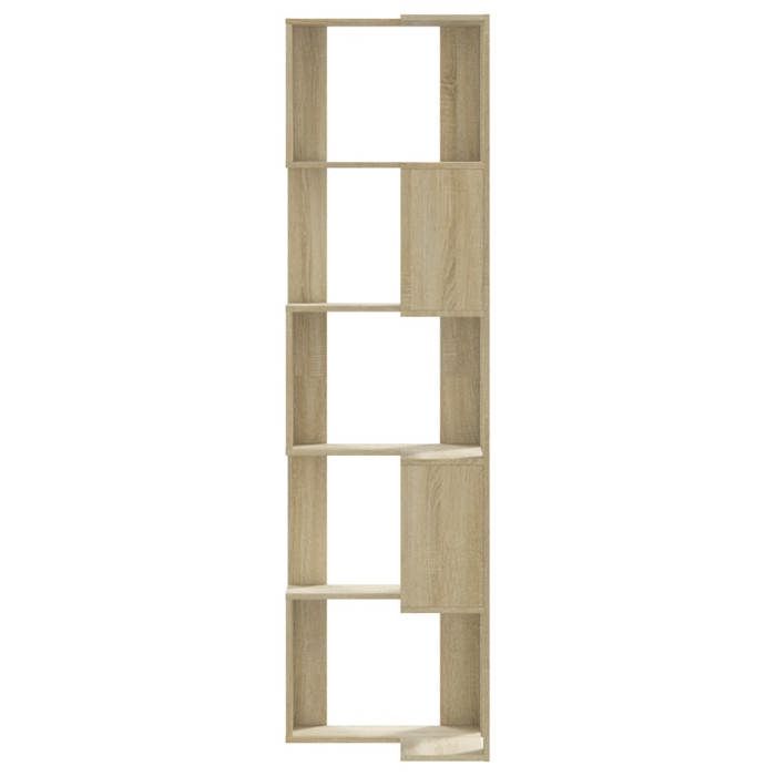 Bibliothèque dangle à 5 niveaux - WIENS - Chêne sonoma - Bois dingénierie - 50x50x179 cm - Optimisation espace dangle