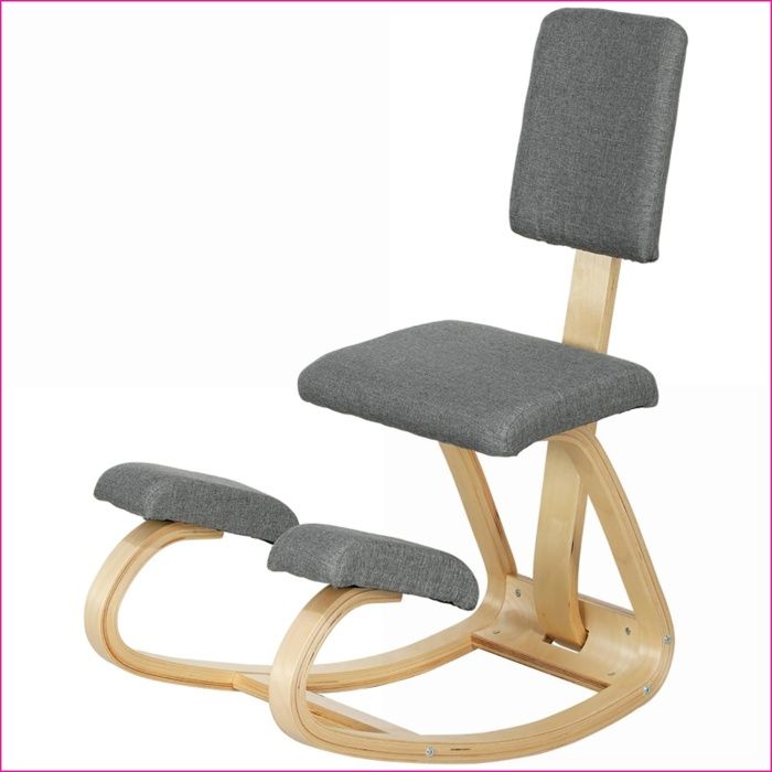 Chaise de bureau à genoux ergonomique - Support posture - Gris