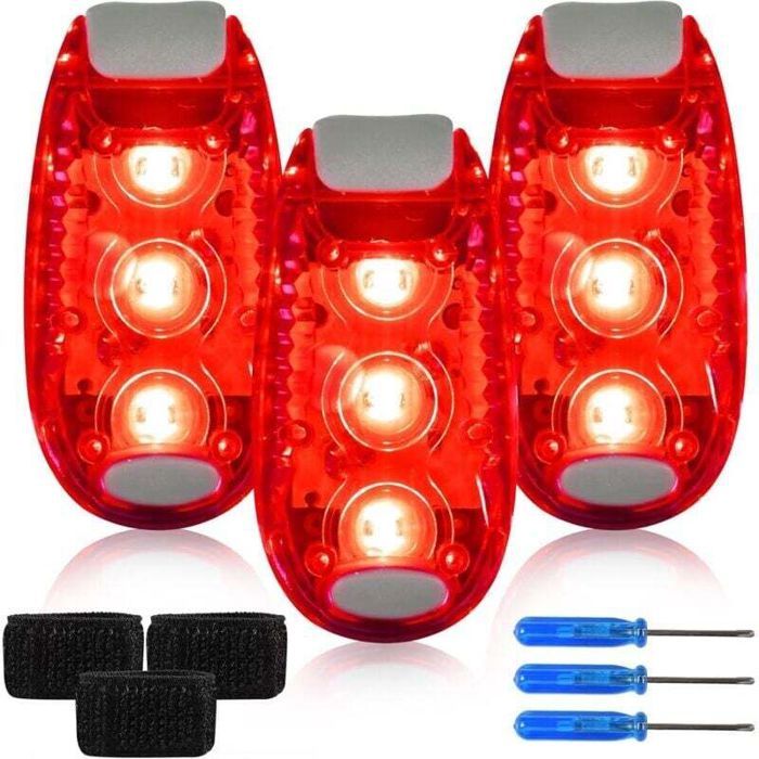 Sac à dos LED clignotant - LON® - Sécurité enfants course - Rouge - Étanche 60h