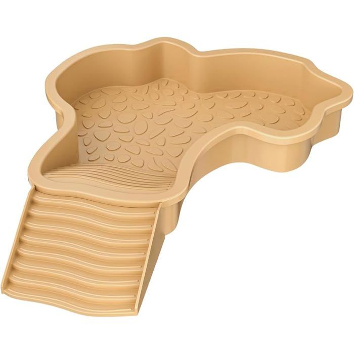 Grande Piscine de Bain pour Reptiles avec Rampe Amovible gamelle alimentation Bol eau à marches pour Tortues PERCHOIR