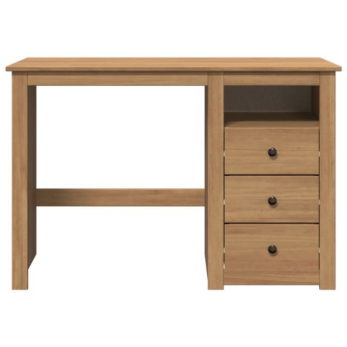 Magnifique Bureau PANAMA 112x45x75 cm bois massif de pin - design polyvalent - pour maison - Brun 19.7 kg 2026_370456
