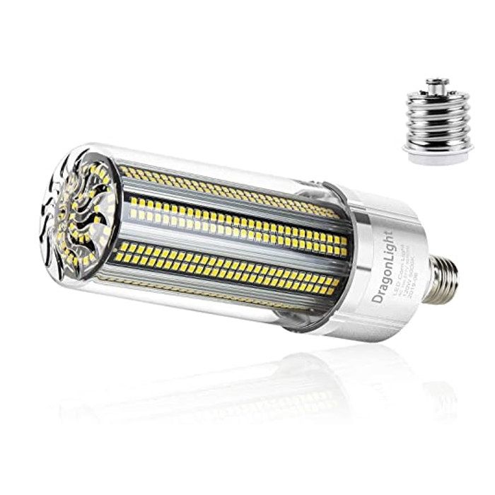 Ampoule LED ultra lumineuse 120W (remplace 800W) - LED E27 avec adaptateur E40 - 5000K blanc froid 14400lumens pour éclairage