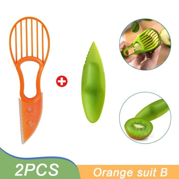Outil Avocat 3 En 1 – Coupe, épluche Et Désosse – Lot De 2, Acier Inoxydable Et Plastique – Pour Guacamole, Salades - 8