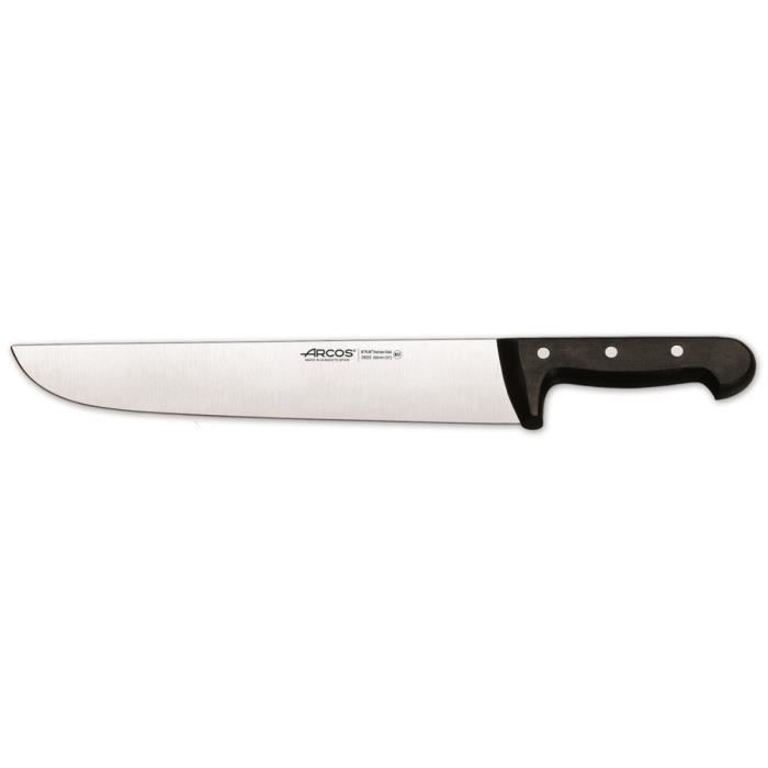 Couteau de boucherie Arcos Universal 283304 de Nitrum Steel, avec Mango de  Polyoxyméthylène et lame de 30 cm dans un étui. - Cdiscount Maison