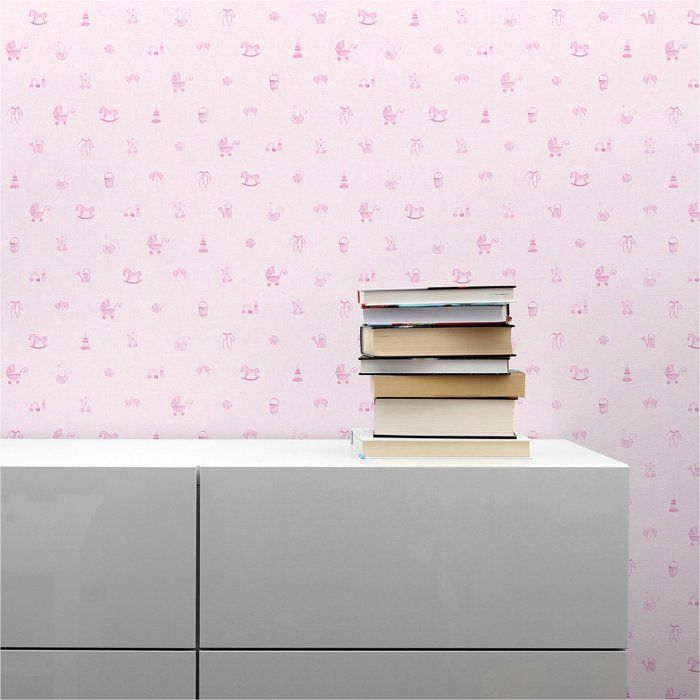 Papier Peint à Pois Roses Tadessi – Pour Chambre D'enfant, Modèle M1-No.129