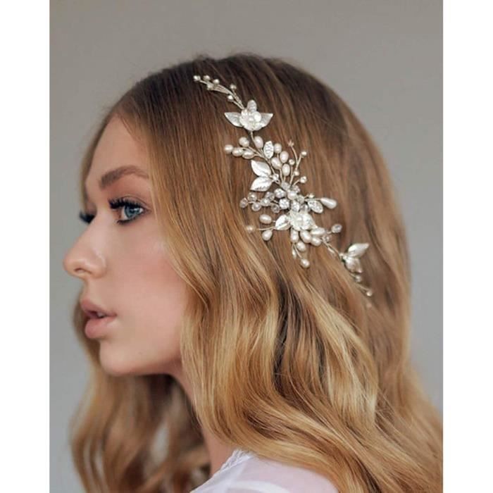 Unicra Serre-tête De Mariée à Fleurs En Forme De Vigne Avec