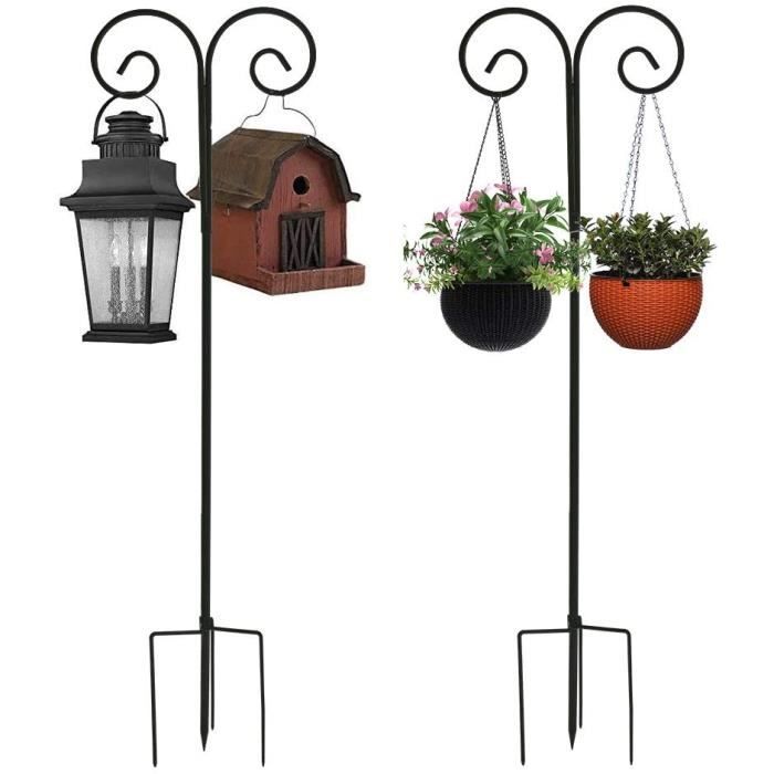 2PCS Mangeoire Oiseaux Exterieur sur Pied Station d'alimentation