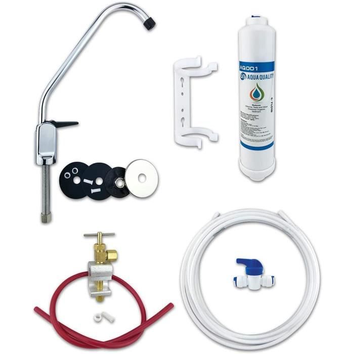 Kit de filtration de l’eau à placer sous l’évier avec robinet et accessoires [48]