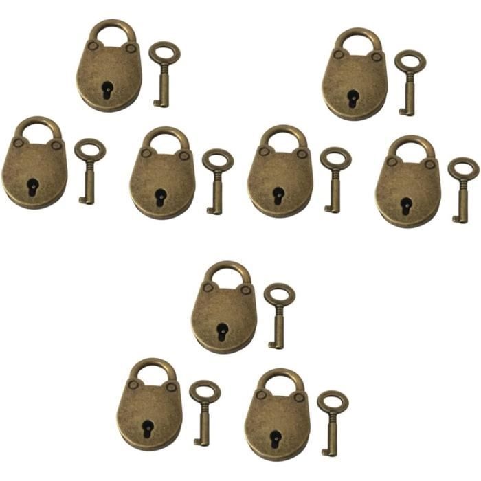 Verrous,--Mini cadenas Archaize de Style ancien Vintage, serrure à clé Verrous,--Mini cadenas Archaize de Style ancien Vintage, serrure à clé