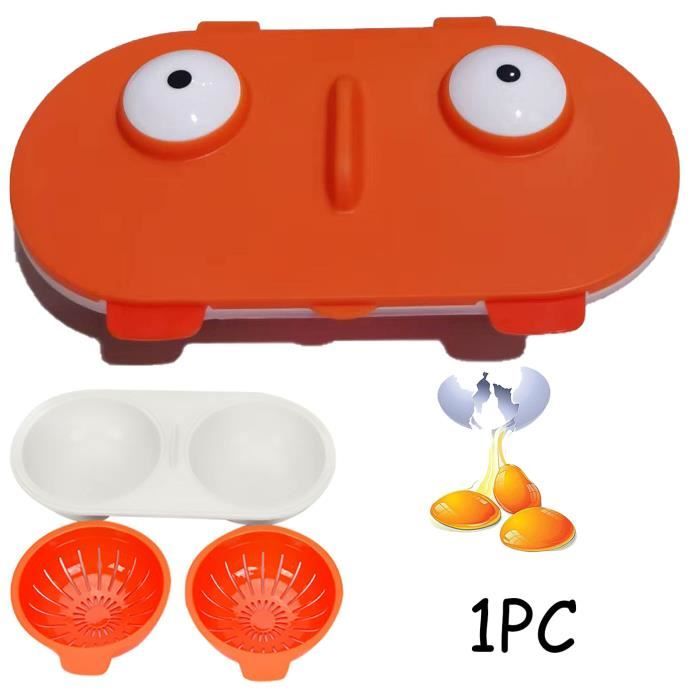 Pocheuse à œufs au micro-ondes - Au Micro-Ondes - Double Tasse - Plastique PP - Cuisson vapeur rapide
