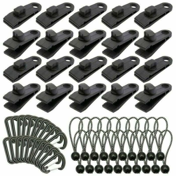 Crochets En PVC Pour Fixation De Bâche - Lot De 6 - Idéal Kayak, Bateau, Camping - Diamètre Trou 7 Mm, Longueur 45 Mm - 8