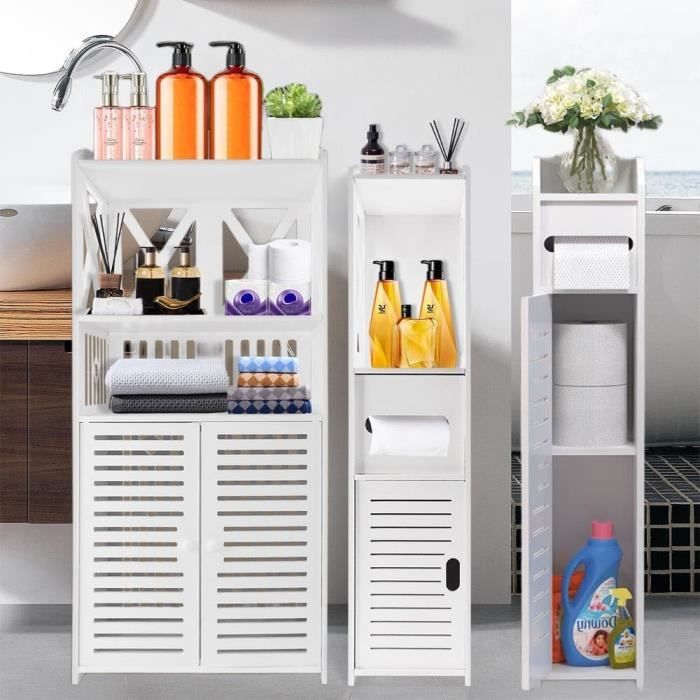 Armoire De Salle De Bain Étroite À 4 Étages Armoire De Rangement