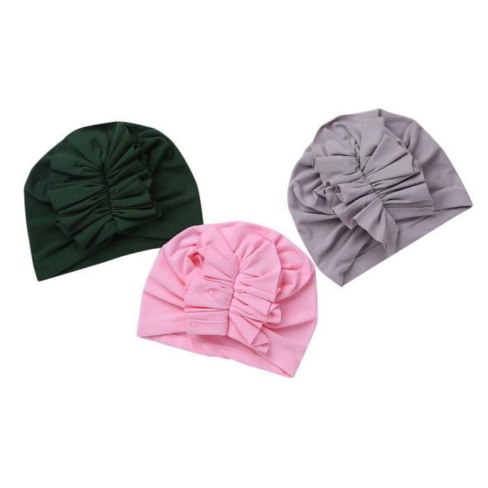 3Pcs Bonnet Bébé Naissance Coton Nouveau-Né Indien Bandeau Turban Noeud  Unisexe Garçon Fille #5 - Cdiscount Au quotidien