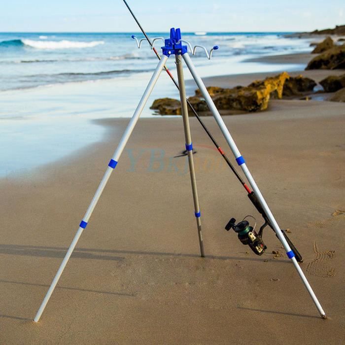 PORTABLE TÉLESCOPIQUE TRÉPIED Support Porte-cannes à Pêche en Alliage EUR  32,90 - PicClick FR