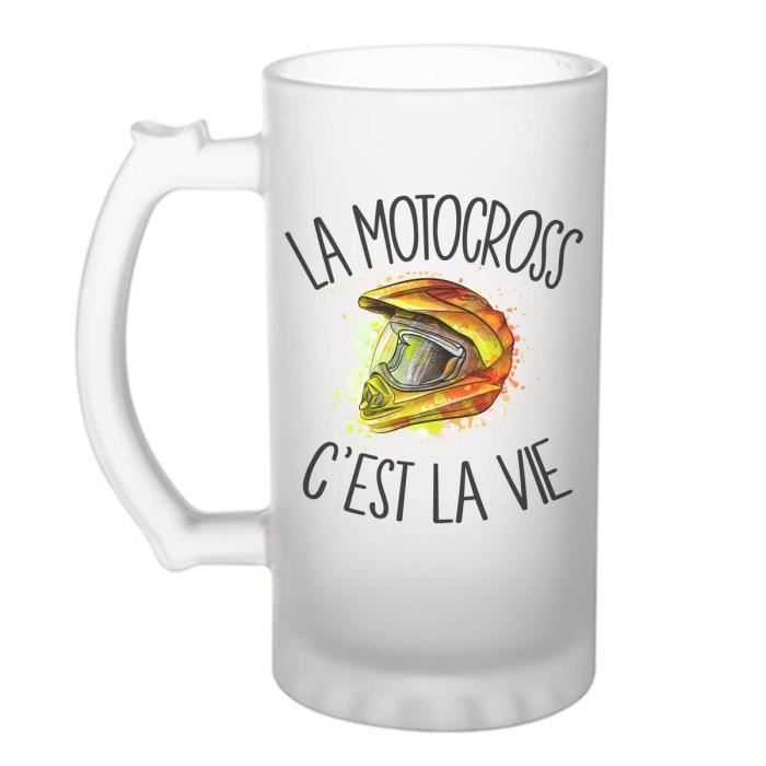 Chope de bière - Motocross - Verre à bière humoristique