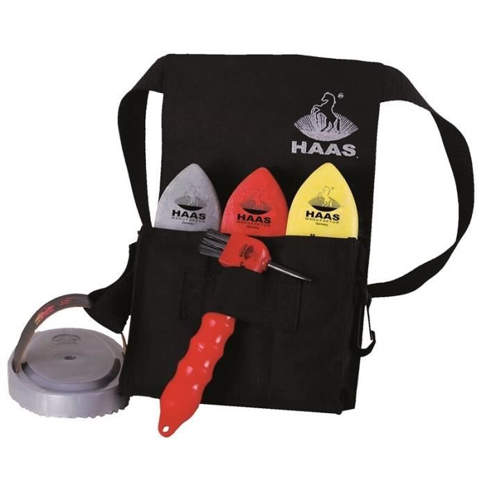 Meilleurs prix pour Ensemble de 3 brosses d'équitation dure + douce + pieds Haas Mousquetaires