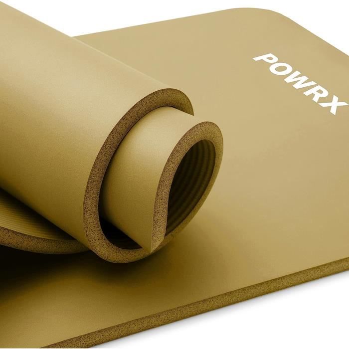 TAPIS DE YOGA ANTIDÉRAPANT NATUREL Confort Bronze Olive PU Caoutchouc Mandala