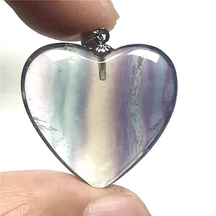 Pendentif en Fluorite Violette (réf f25) | Cœur de Pierres