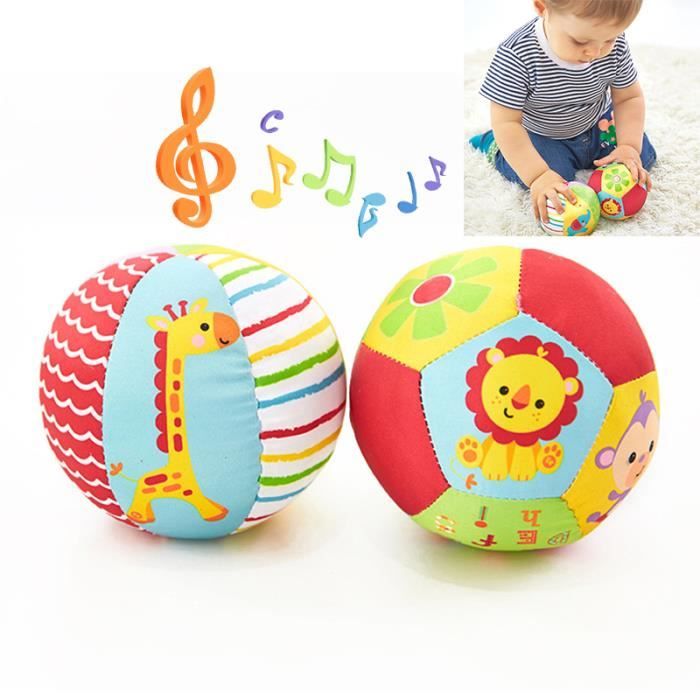 Jouets Pour Bebes Balles D Animaux Doux 0 12 Mois Peluche Hochets Jouets Educatifs Neonatals Balles Sonores Lot De 2 Cdiscount Sport