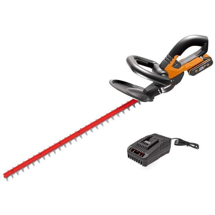 VonHaus Taille-Haie Sans Fil 20V - Tête Réglable 135°, Lames Double Action, Batterie Incluse