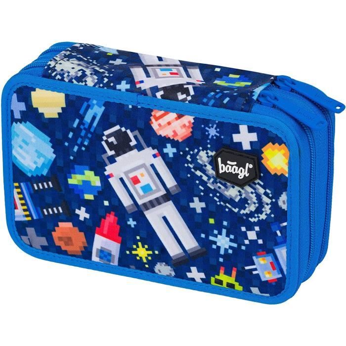 Trousse Scolaire Garçon Thème Football - Grande Capacité, Extensible, Pour Collège Et Lycée - 3