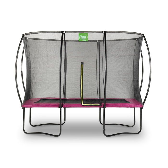 Trampoline EXIT Silhouette Rectangulaire – 244 X 366 Cm – Filet De Sécurité, 80 Ressorts – Charge Max 120 Kg