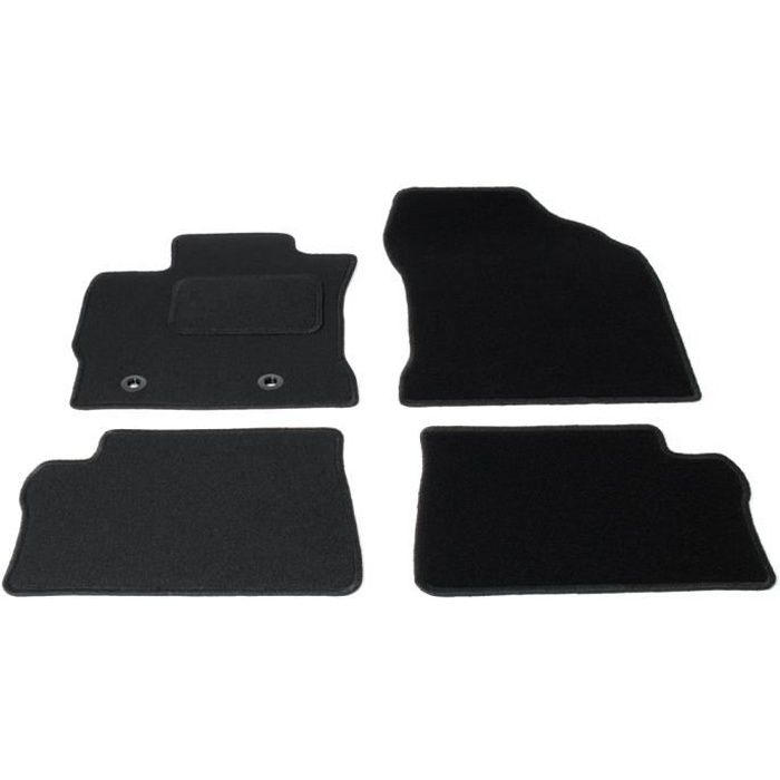 Tapis sur mesure - Toyota - Auris - Moquette noire et robuste - Lot de 4 tapis