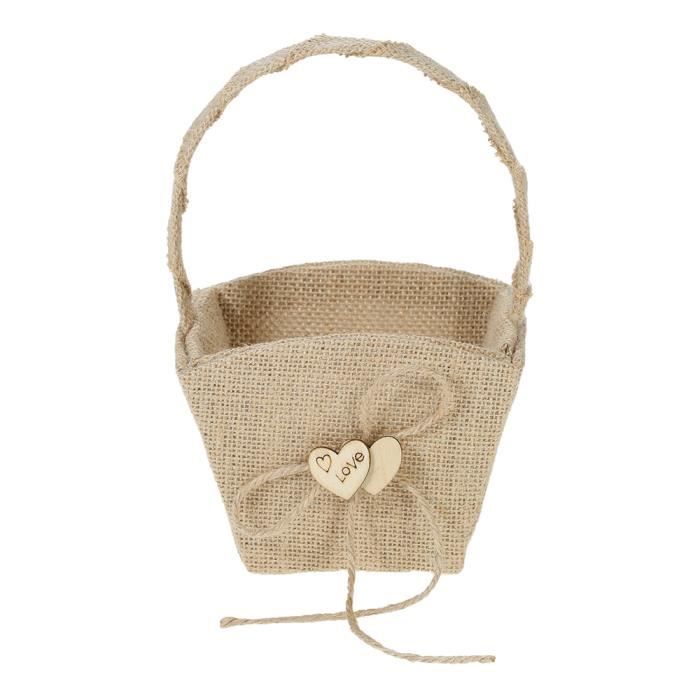 Fleurs En Toile De Jute Avec Perles - Lot De 40 - 2cm - Décoration Mariage DIY
