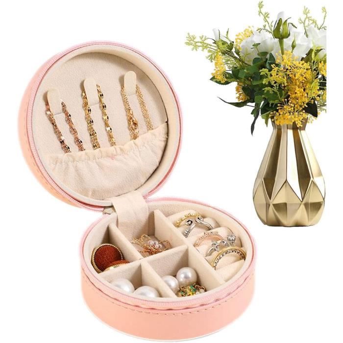 Petite Boîte À Bijoux - Mini Étui Rond Pour Bijoux - Étui À Bijoux En ...
