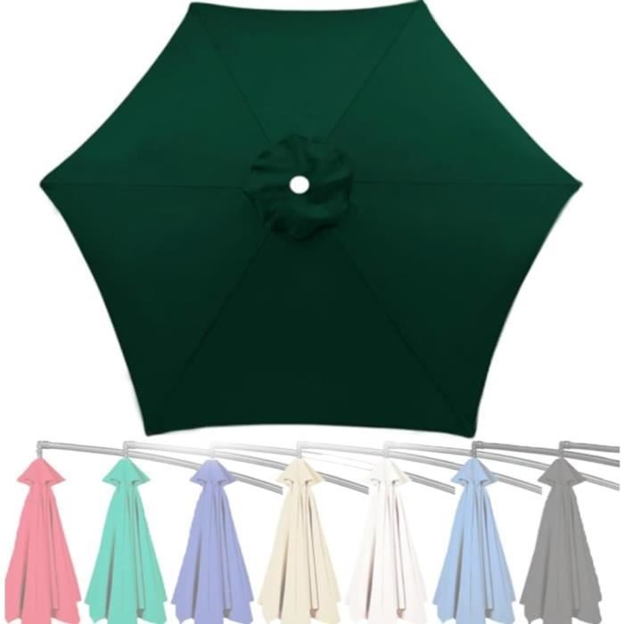 Auvent De Remplacement Pour Parasol De Jardin - 8 Baleines - Diamètre 2,7 Mètres - Compatible Avec De Nombreuses Tables Et Parasols