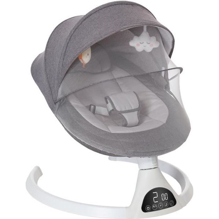 Babymoov Balancelle bébé électrique Swoon Motion, Assise à 360°, Zinc -  Cdiscount Puériculture & Eveil bébé