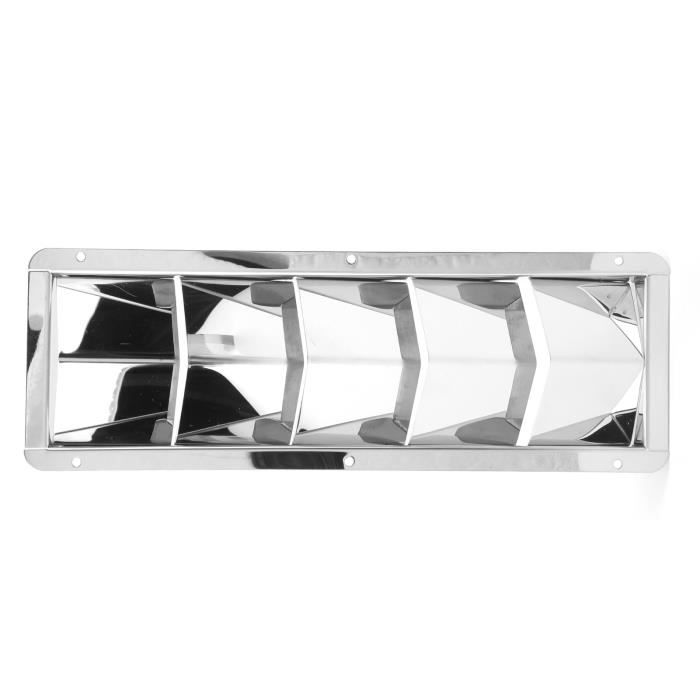 MBROS Grille De Ventilation Carrée En Alliage D'aluminium, Blanc, Lame Mobile, 25x25 Cm, Pour Climatisation, Mur, Plafond