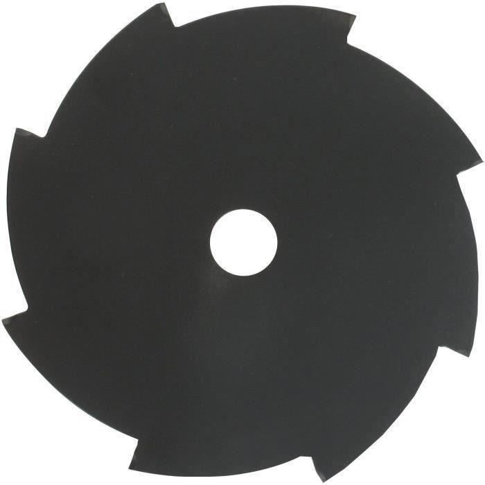 Lame plate 8 dents adaptable pour débroussailleuse - Coupe de 255mm, alésage: 25,4mm, épaisseur: 2,0