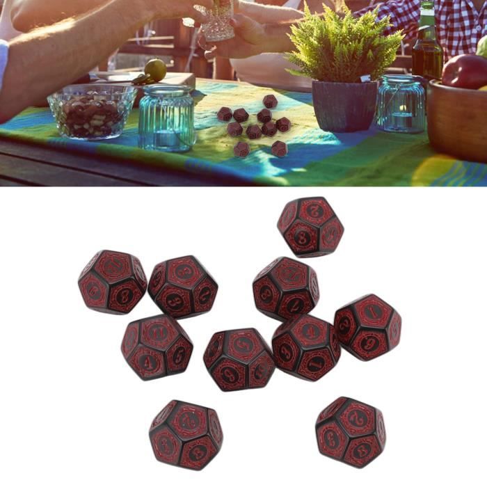 Set De 7 Dés Polyédriques Pour Jeux De Rôle (RPG) - 4,6,8,10,12,20 Faces, Bleu