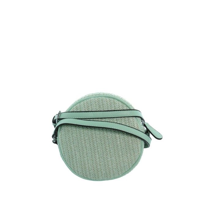 Sac rond Francinel porté travers en paille ref 46420 Vert 19*19*5