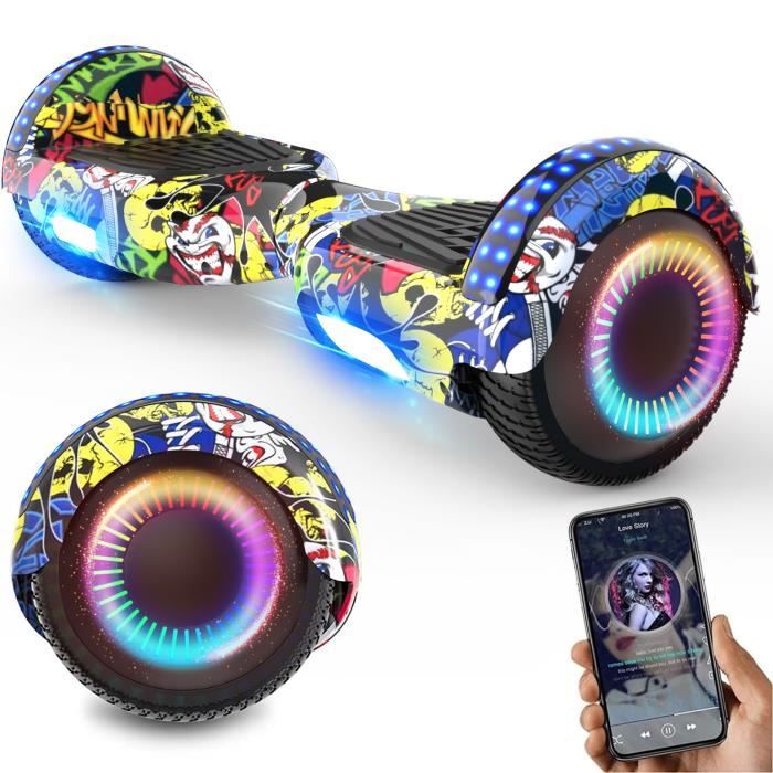 Hoverboard Gyropode GEEKME 6.5 Pouces Bluetooth Musique LED