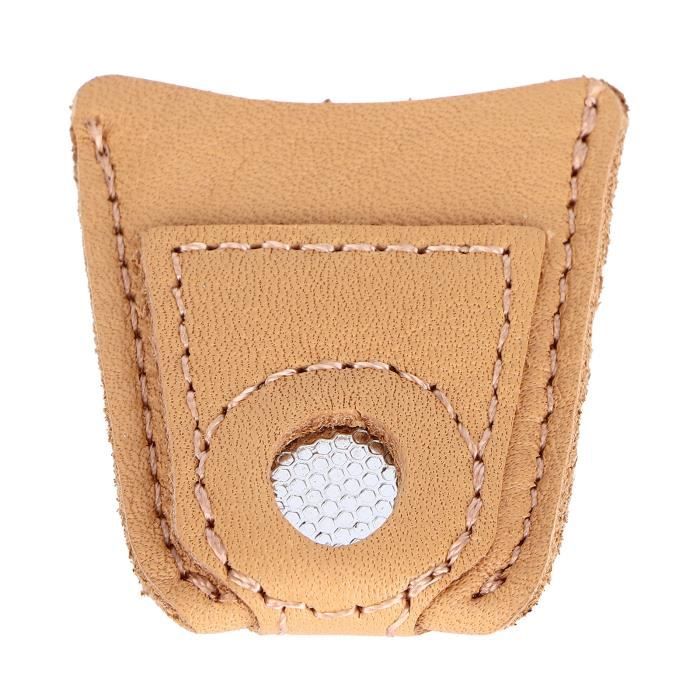 Dé à Coudre En Cuir Singer ProSeries - Pointe Métal, Ouverture Pour Ongle, Taille Unique, Pour Couture Et Patchwork