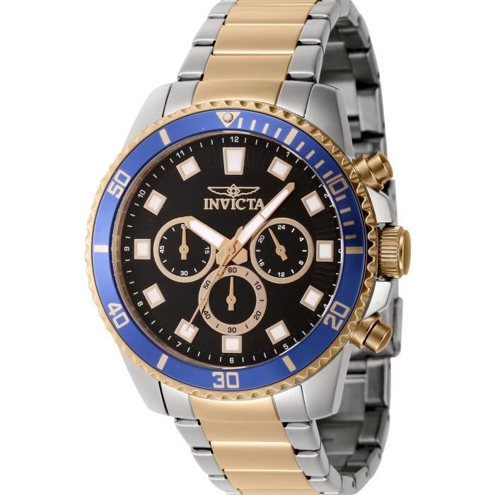 Montre bracelet - INVICTA - Pro Diver 46059 - Quartz - Noir - Acier inoxydable - 10 Atm