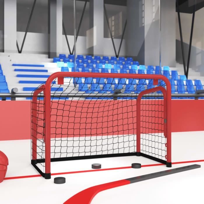 Cage De Hockey De Rue Pliable Avec Filet - Cadre Acier Tubulaire 2.3 Cm, Filet Polyester - Pour Sport Extérieur, Entraînement