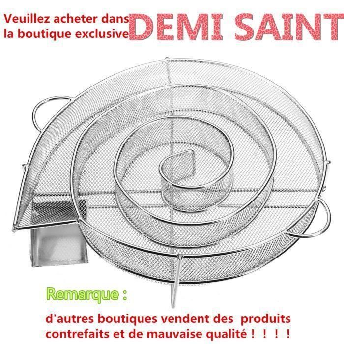 Générateur De Fumée Froide En Acier Inoxydable - Pour Fumoir, Barbecue, Grill - Avec 4 Crochets Et 2 Brosses - 7