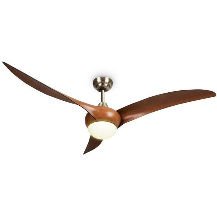 Ventilateur de plafond 52 - Klarstein Monteverde - plafonnier - débit dair - 8.376m³/h - 3 pales - 47 dB max. - Télécommande - Klarstein