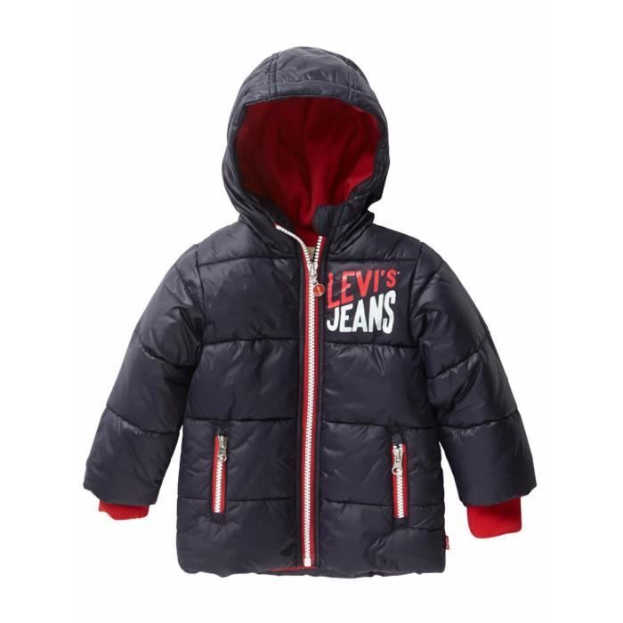 Levi Sdoudoune A Capuche Impermeable Bebe Garcon Levi S Bleu Cdiscount Pret A Porter